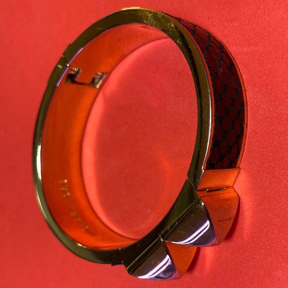 Michael Kors Rose Gold-Tone Hinged Bangle Bracelet - Picture 3 of 4